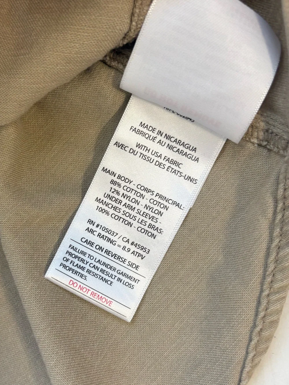 Ariat Fr Men’s Khaki Size Large Long Sleeve Button Up Shirt Flawed Western